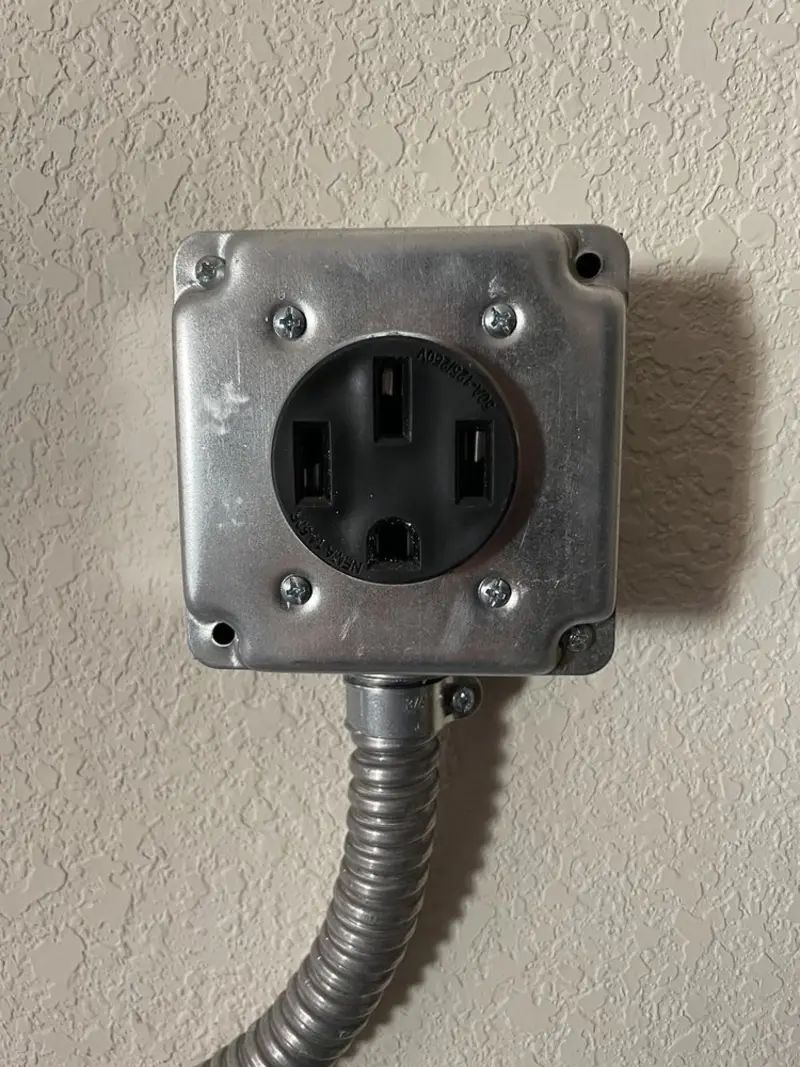 NEMA 14-50 outlet installed for Smart Home Electrical in Haleyville